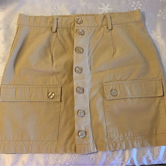 INSPR Tezza Cargo Skirt Tan Burton Up Sz Medium Gorgeous - Picture 1 of 4